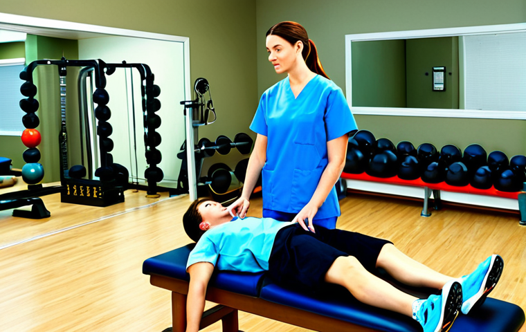 물리치료사 직무에서의 창의적 접근 - **

"A confident physical therapist, fully clothed and in appropriate attire, explaining an exercise...