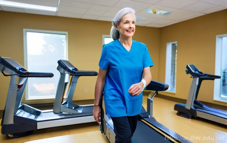 물리치료사의 전문 분야 선택 - **Image Prompt: Dynamic Sports Injury Rehabilitation**
    A young adult athlete, approximately 20-2...